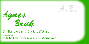 agnes bruk business card